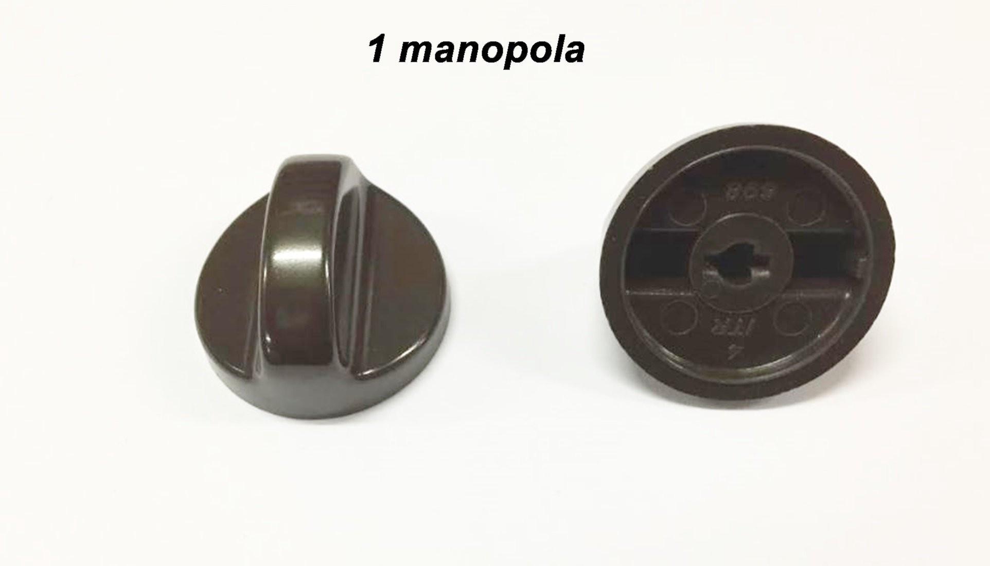 1 MANOPOLA UNIVERSALE MARRONE PER CUCINA A GAS PASSO MM 6 GAMBO ALTO - 2 M 7019