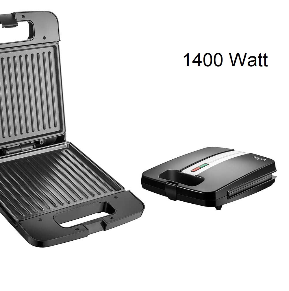 Image of Piastra Elettrica Bistecchiera 1400W Antiaderente Tostapane Grill Panin Sandwich