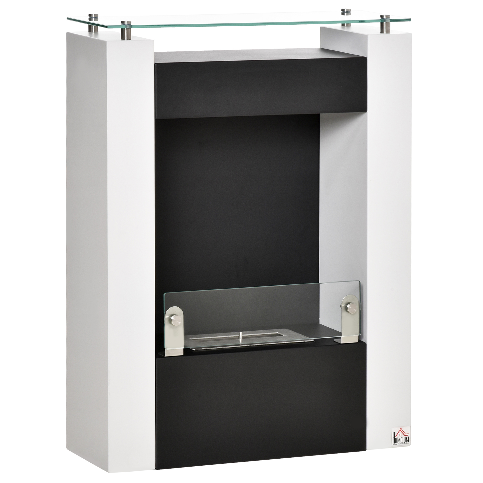 Image of CAMINO BIOETANOLO CON SERBATOIO DA 1.5L 60X20X79 CM BIANCO E NERO