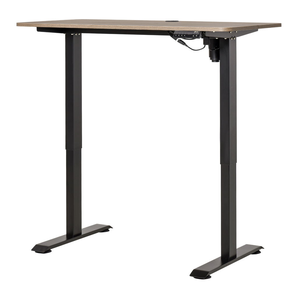 Image of SCRIVANIA SOLLEVABILE A 4 ALTEZZE CON DESIGN ANTICOLLISIONE,PORTA PC CON REGOLAZIONE ELETTRICA METALLO NERO
