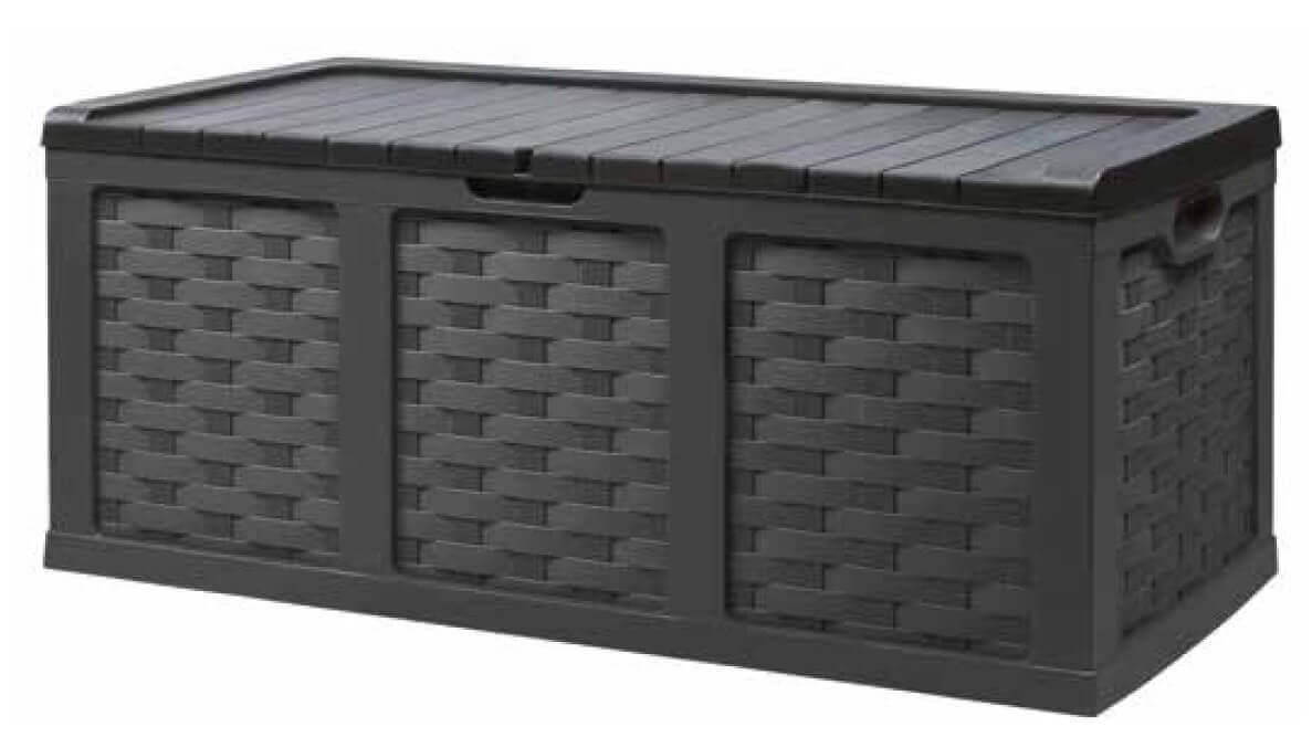 CASSAPANCA RATTAN STYLE XXL IN PLASTICA WICKER DI COLORE MARRONE