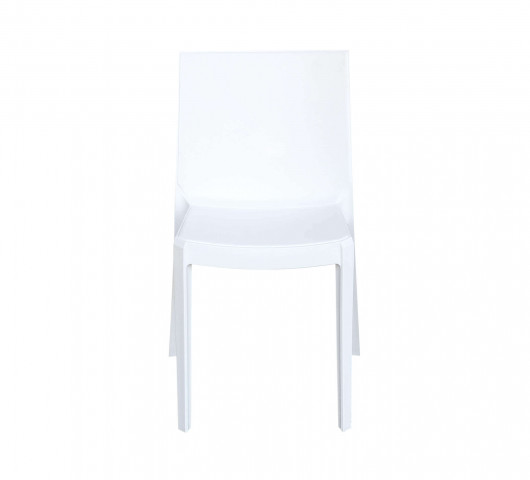 Image of SEDIA PERLA IN COLORE BIANCO 55 X 47 X H82 CM