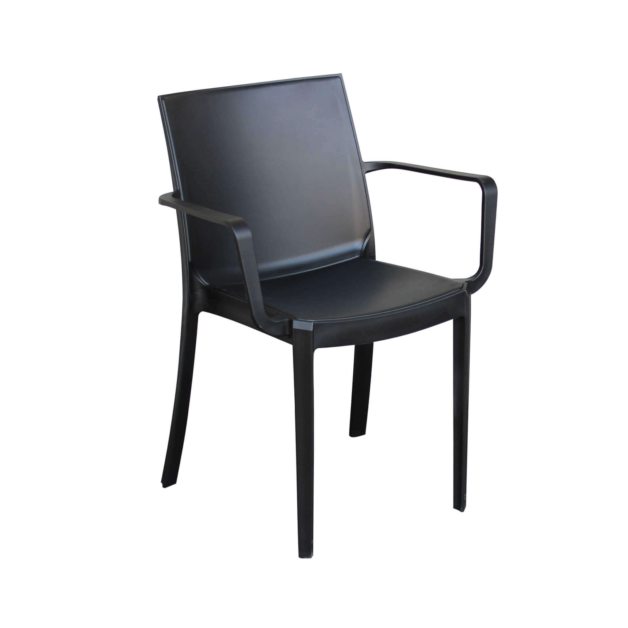 Image of POLTRONA VICTORIA IN PLASTICA ANTRACITE 55 X 58 X H82 CM