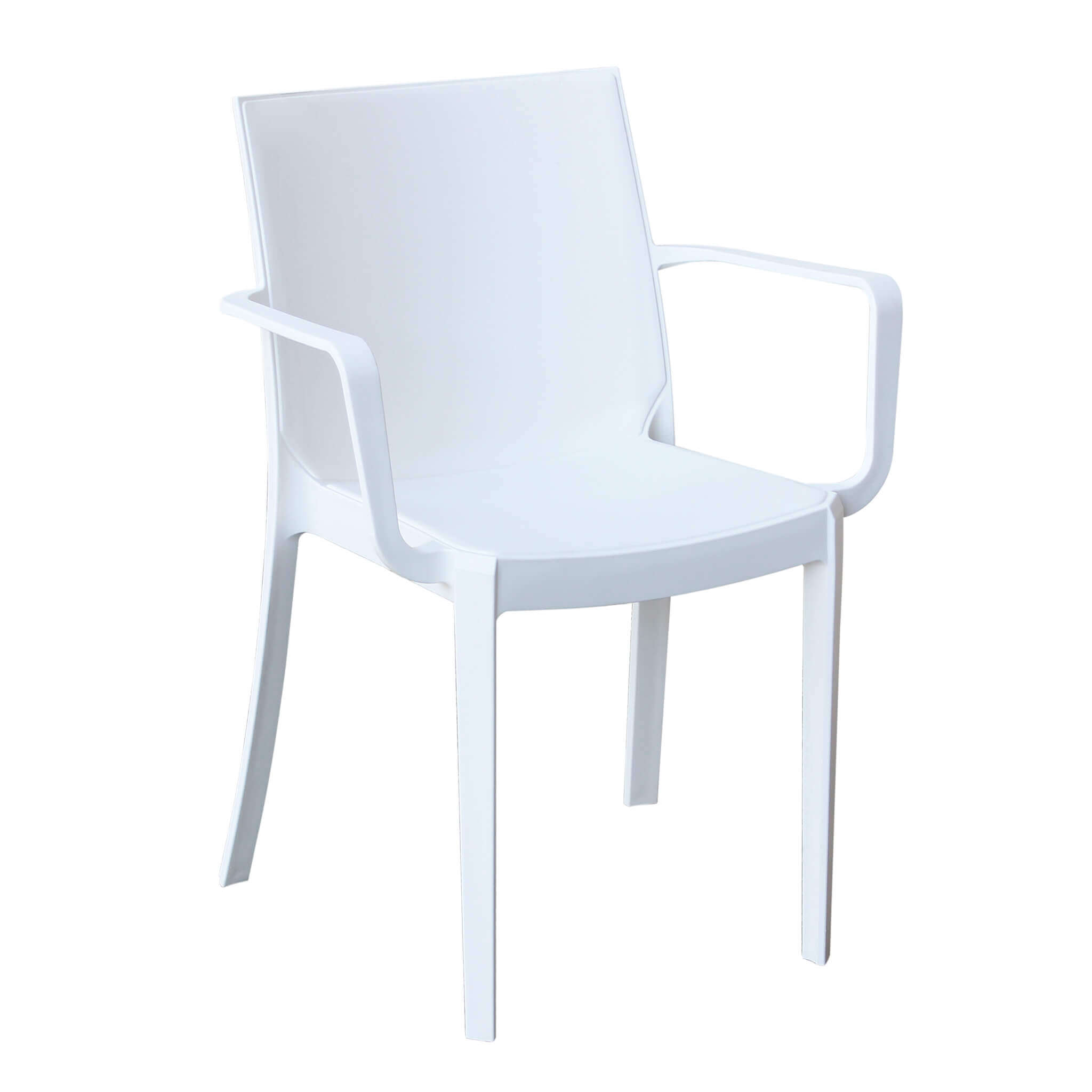 Image of POLTRONA VICTORIA IN PLASTICA BIANCO 55 X 58 X H82 CM