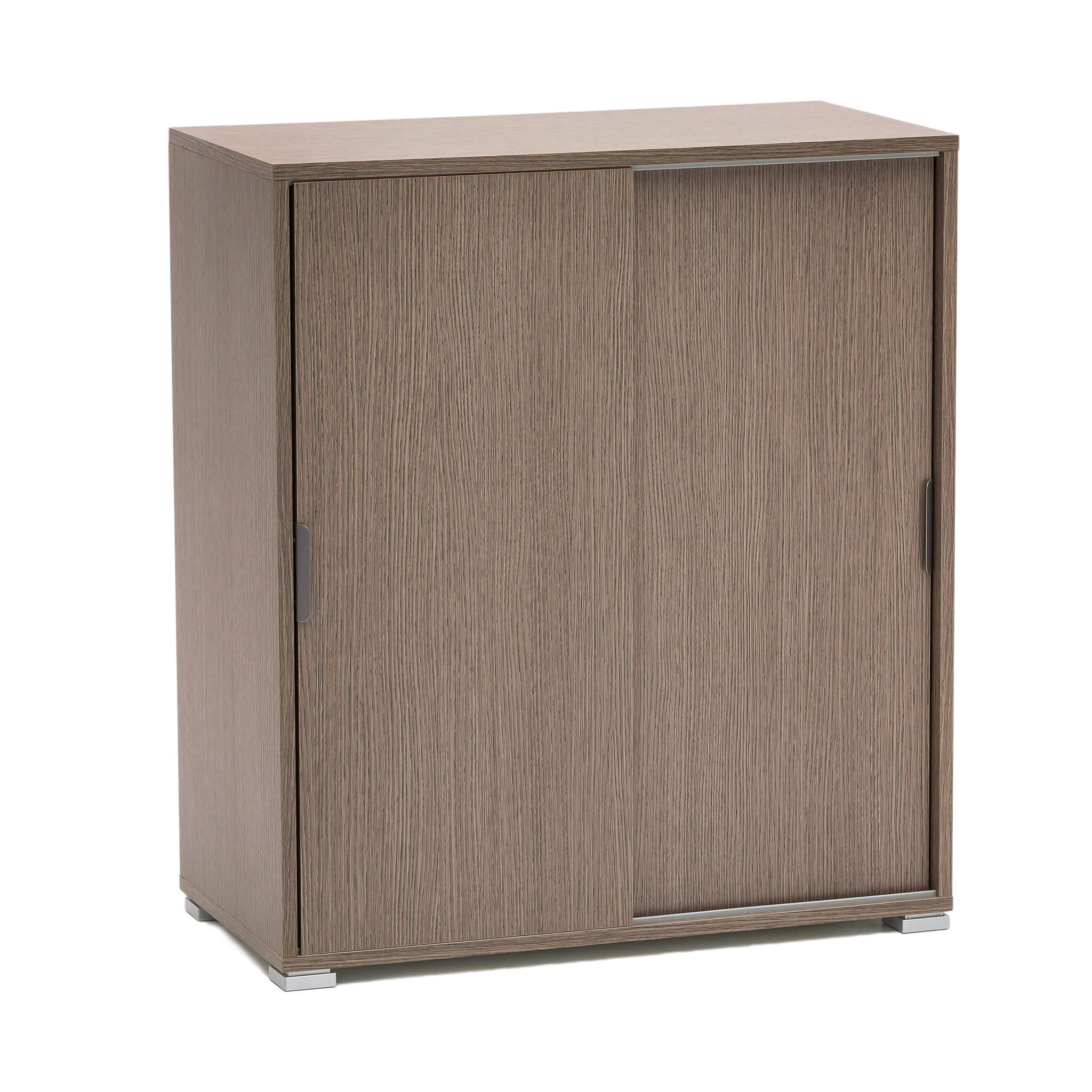 Image of MOBILETTO CON 2 ANTE SCORREVOLI ROVERE GRIGIO 75 X 38 X H85 CM