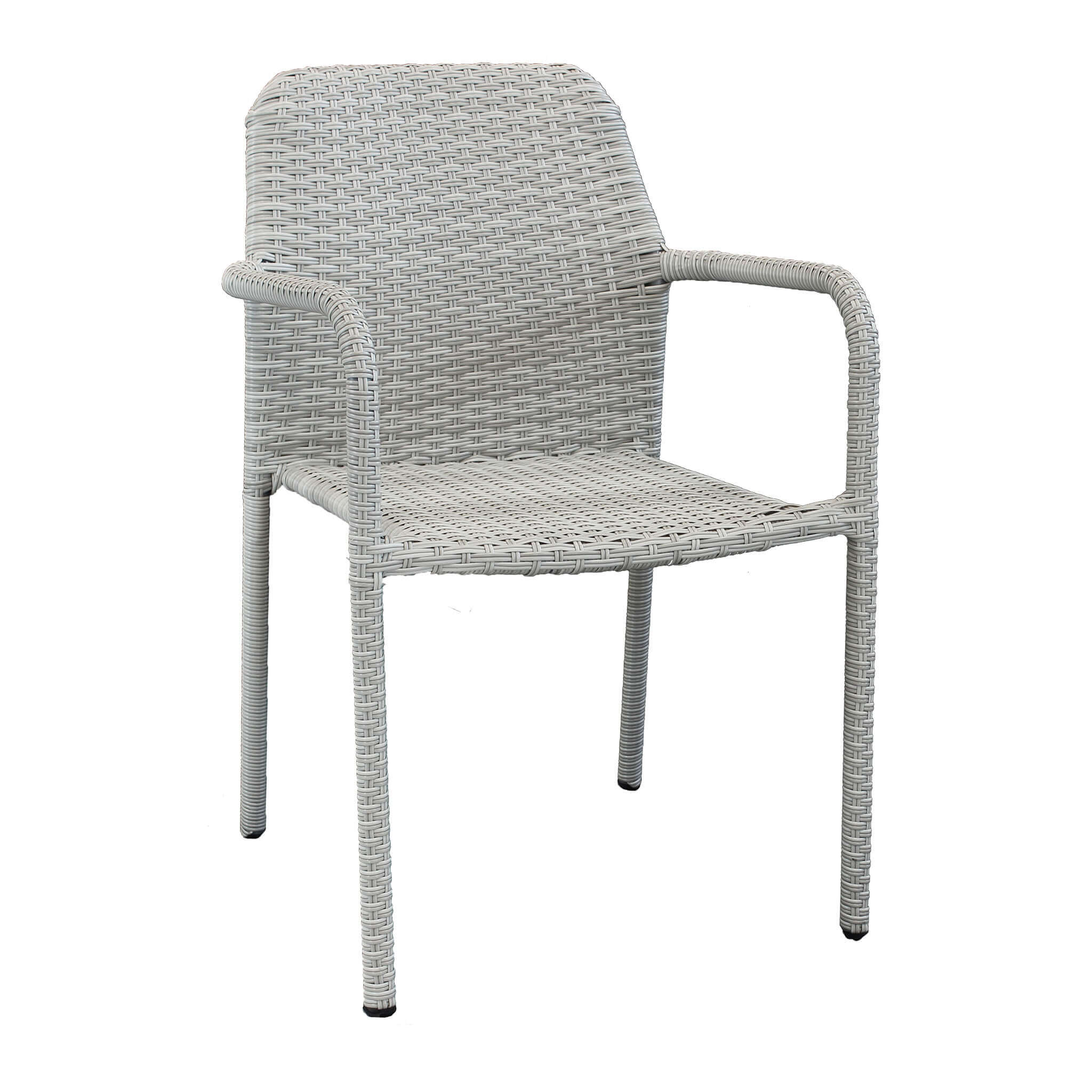 POLTRONA AZORE IN ACCIAIO E WICKER GRIGIO 56 X 59 X 82 CM