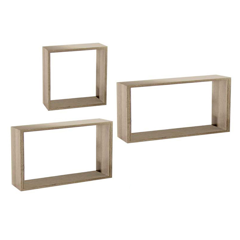 SET 3 PENSILI QUADRATI IN LEGNO IN TRE MISURE CON FINITURA ROVERE