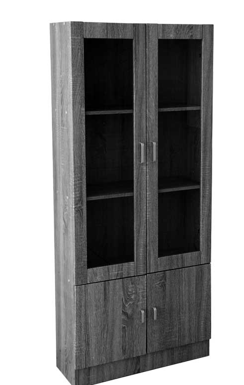 ERMES VETRINA MODERNA CON ANTE 72X26X170 CM COLORE WENGÈ