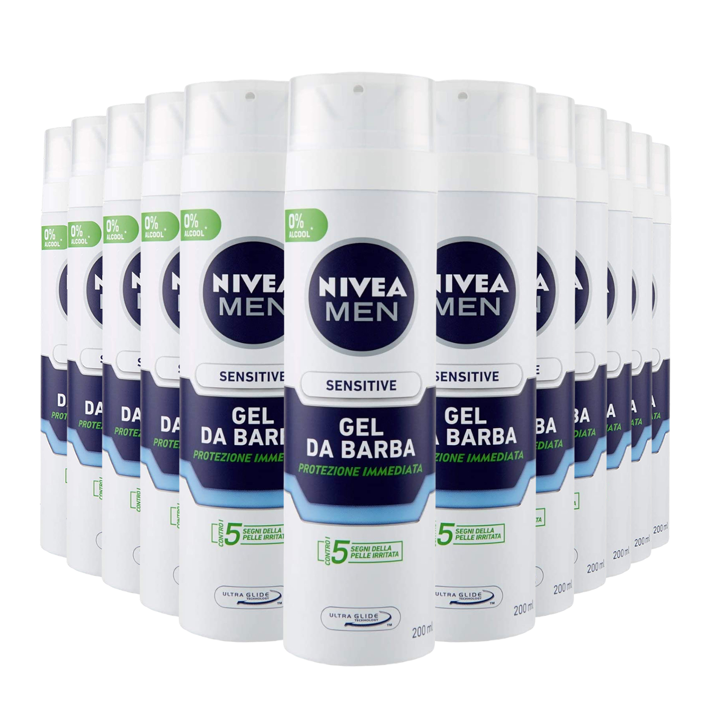 SET 12 CONFEZIONI NIVEA MEN SENSITIVE SCHIUMA DA BARBA IN FORMATO DA 200 ML