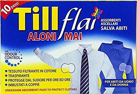 SET 10 CONFEZIONI DI TILL FLAI ASSORBENTI PER ASCELLE 10 PZ CIASCUNA