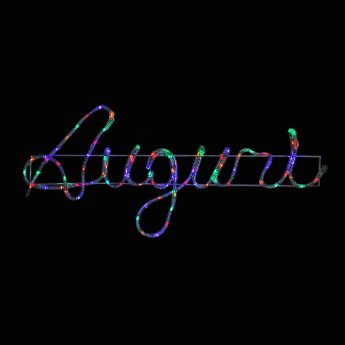 MA MAISON AUGURI SCRITTA NATALIZIA A TUBO COLOR 1,5 MT CON LED MULTICOLOR DA ESTERNO