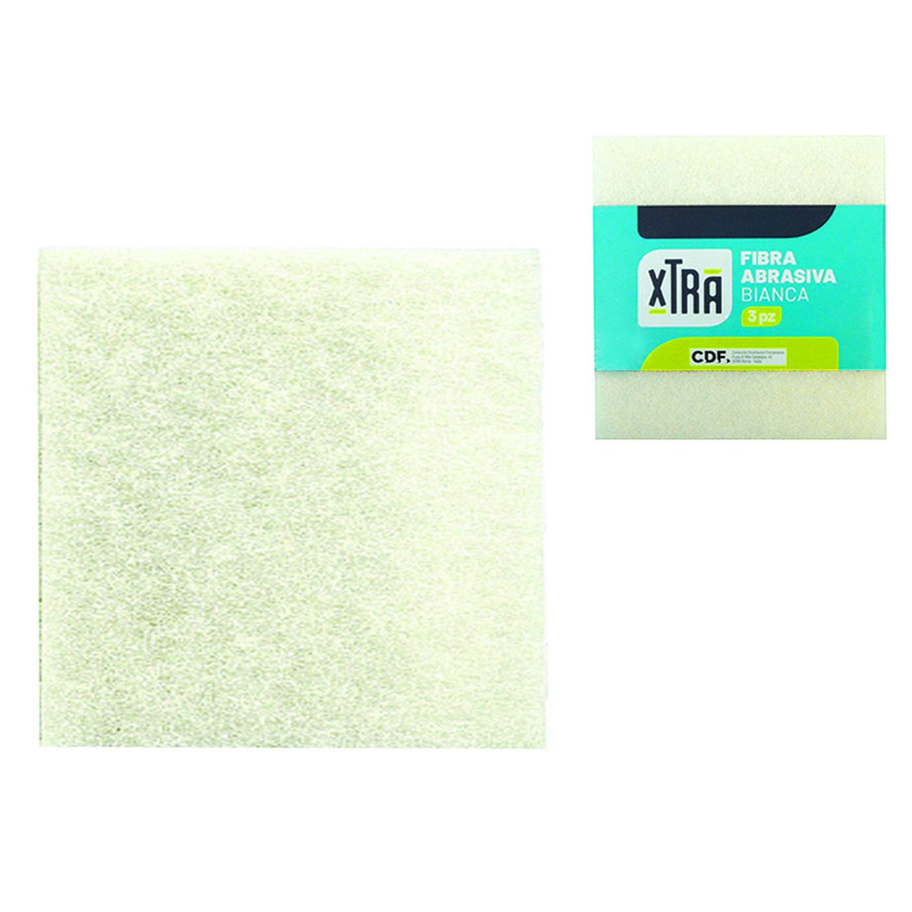 Fibra Abrasiva Bianca Pz.3 - cm.15x13,5x0,8 - 25 cf