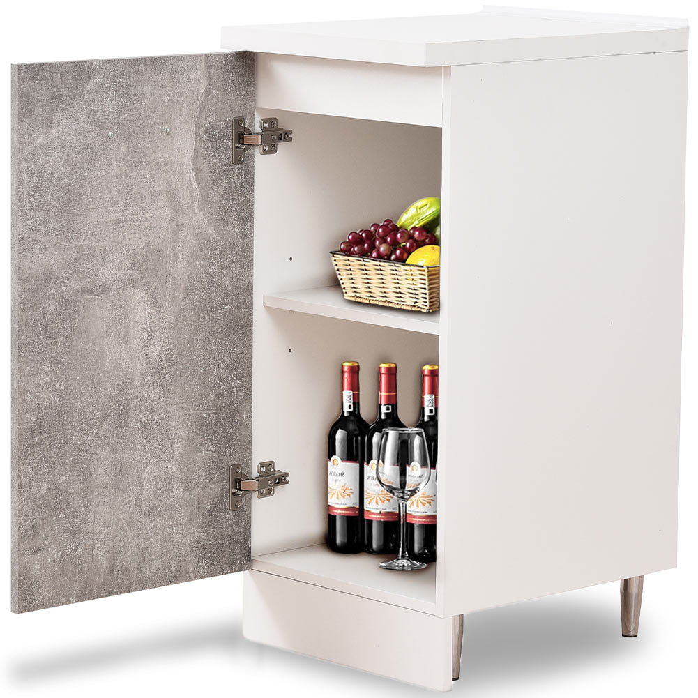 Image of Mobile Cucina Componibile Base 1 anta Colore Grigio Cemento 40x50 H 85 cm