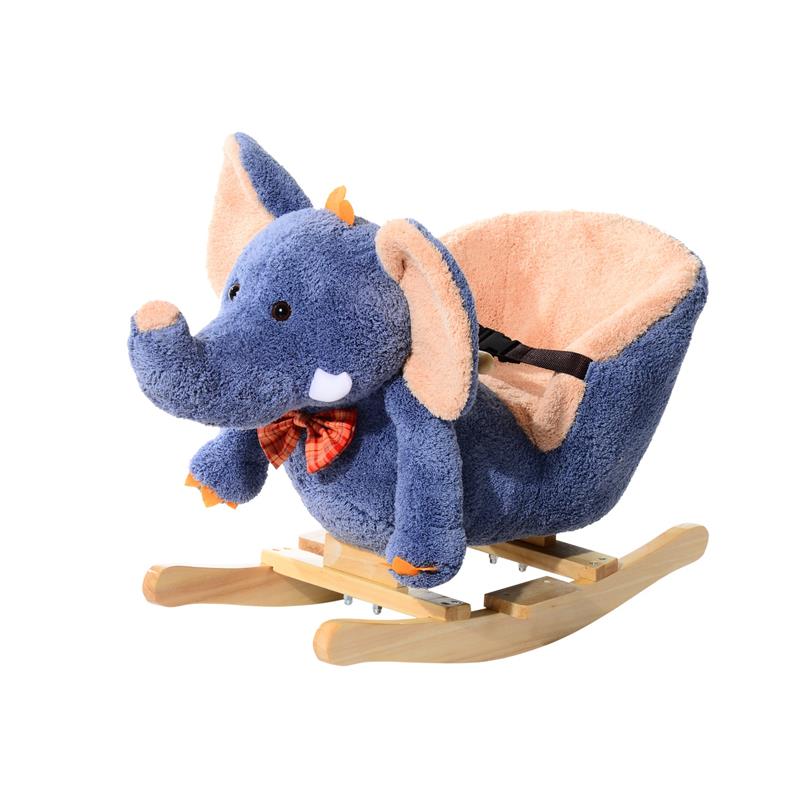 Image of ELEFANTE A DONDOLO PER BAMBINI A FORMA DI ELEFANTE BLU