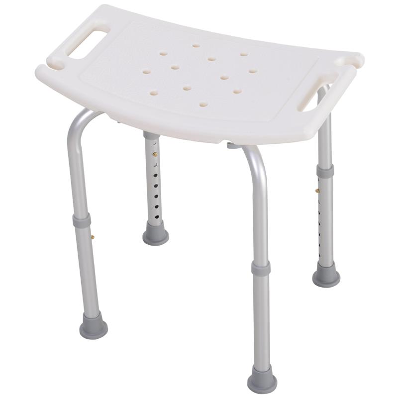 SGABELLO PER DOCCIA BAGNO ANTISCIVOLO ALTEZZA REGOLABILE BIANCO