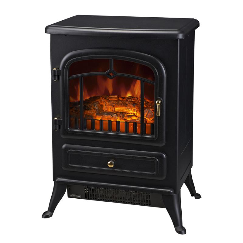 Image of CAMINO ELETTRICO DA TERRA CON EFFETTO FIAMMA POTENZA 950W /1850W 42X28X55CM NERO