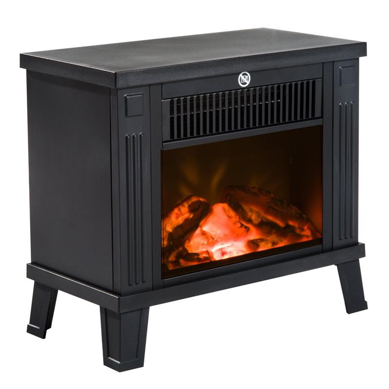 Image of CAMINO ELETTRICO DA TERRA 600W/1200W CON EFFETTO FIAMMA, NERO, 34.5X17X31CM