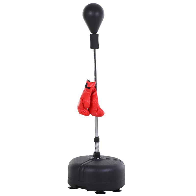 Image of PUNCHING BALL SACCO BOXE DA TERRA CON GUANTONI INCLUSI ALTEZZA REGOLABILE