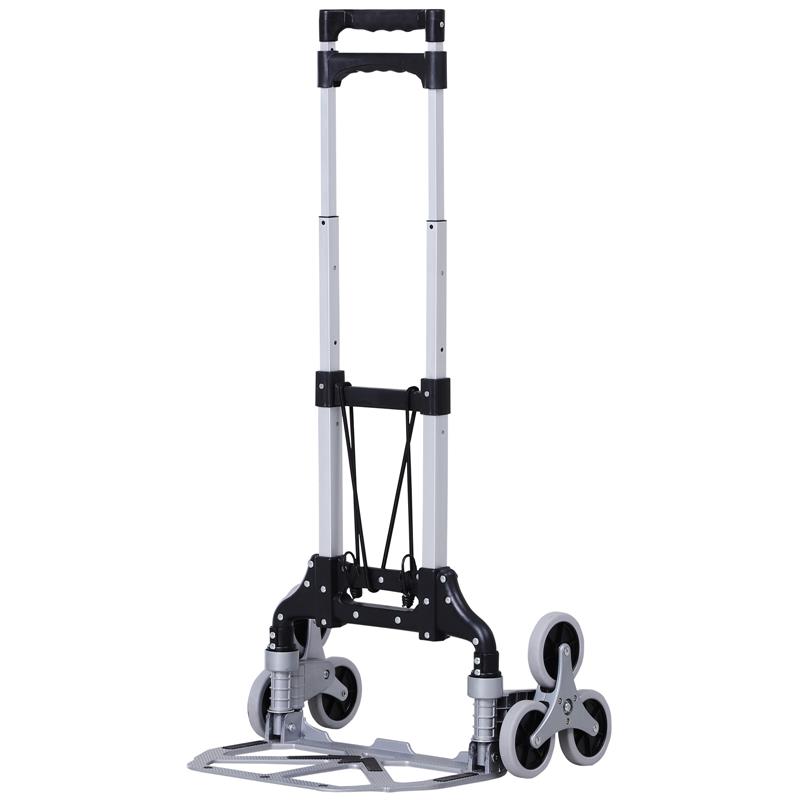 Image of CARRELLO PORTAPACCHI PIEGHEVOLE IN ALLUMINIO CON 6 RUOTE PER SCALE CARICO 70KG