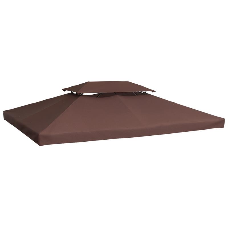 Image of COPERTURA PER GAZEBO TETTO SOSTITUTIVO IN POLIESTERE 3X4MT MARRONE