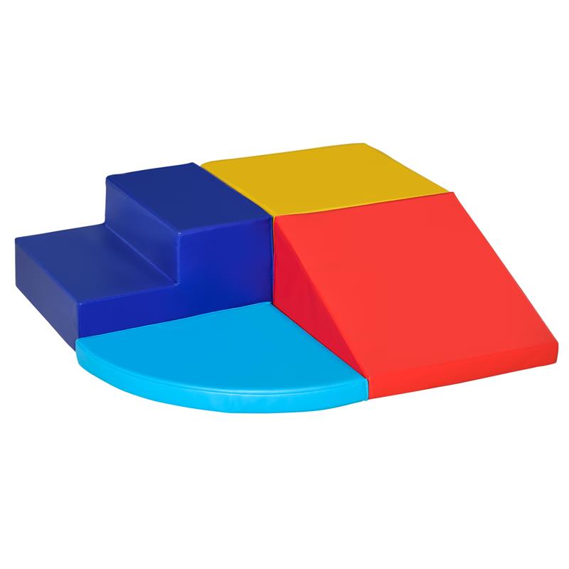 Image of SET COSTRUZIONI MORBIDE DA 4 PEZZI GIOCO EDUCATIVO PER BAMBINI ETÀ 1-3 ANNI PER CASA E SCUOLA - MULTICOLORE