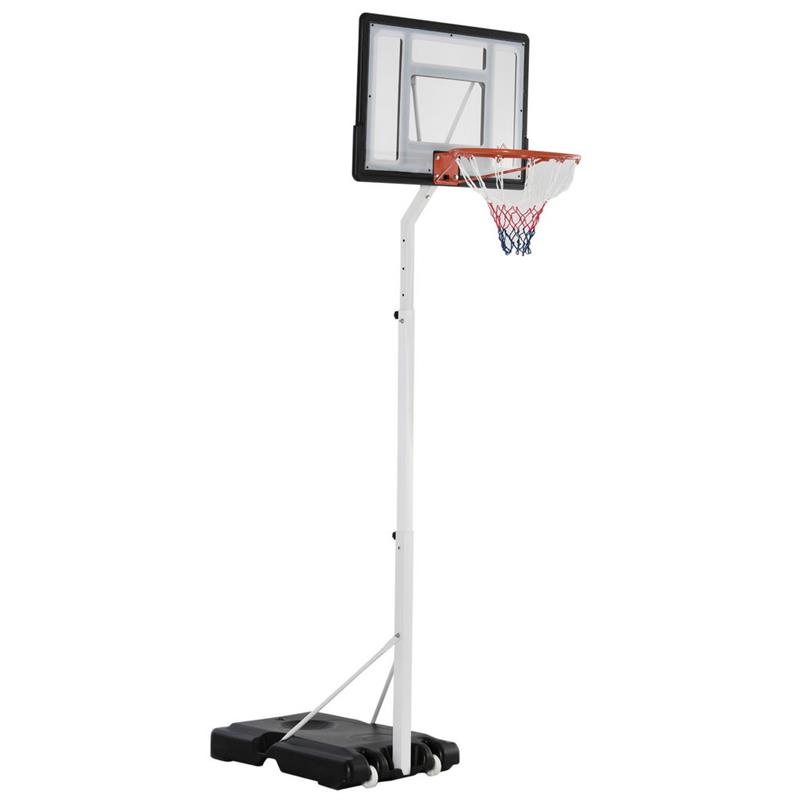 Image of CANESTRO BASKET PER BAMBINI E ADULTI CON TABELLONE IN PVC REGOLABILE 210-260 CM