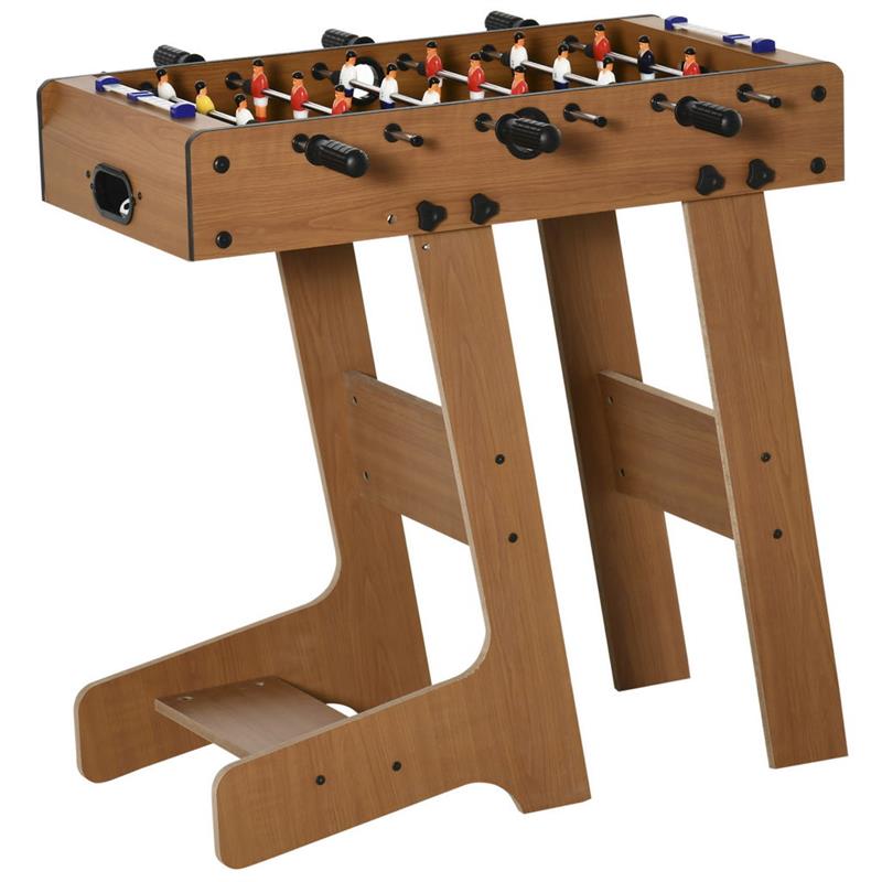 Image of CALCIO BALILLA PIEGHEVOLE IN LEGNO CON 6 ASTE 18 GIOCATORI E SEGNAPUNTI