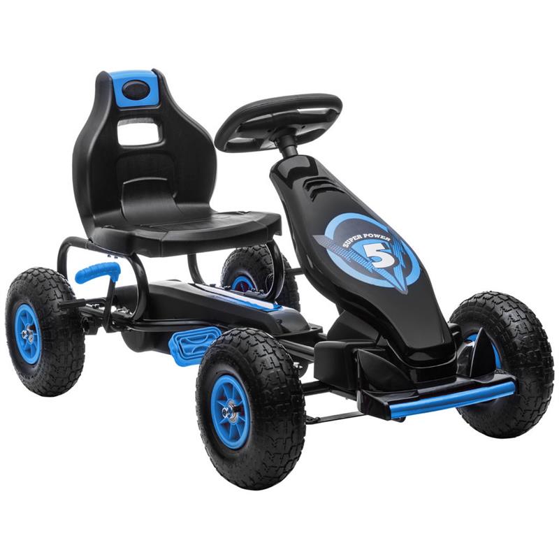 Image of GO KART A PEDALI PER BAMBINI 5-12 ANNI CON SEDILE REGOLABILE RUOTE IN GONFIABILI