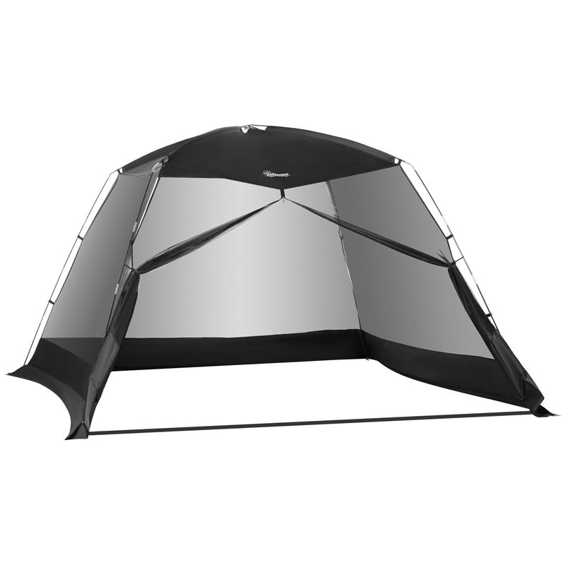 Image of TENDA DA CAMPEGGIO E SPIAGGIA A RETE ANTI UV PER 4 PERSONE CON BORSA DI TRASPORTO, 3X3 M NERO