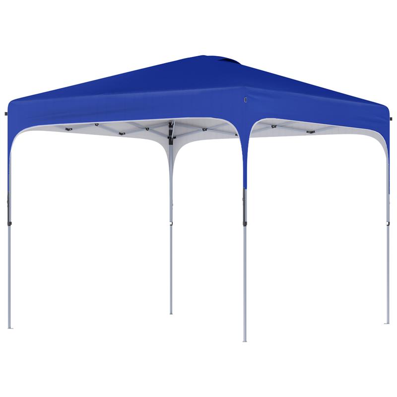 Image of GAZEBO PIEGHEVOLE 2.5X2.5 M CON ALTEZZA REGOLABILE, SACCHETTI DI SABBIA E BORSA CON RUOTE, BLU