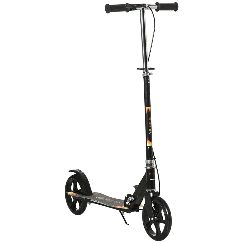 Image of MONOPATTINO PER BAMBINI 7-14 ANNI CON MANUBRIO REGOLABILE SU 3 ALTEZZE, 86X35X93/98/103 CM, NERO