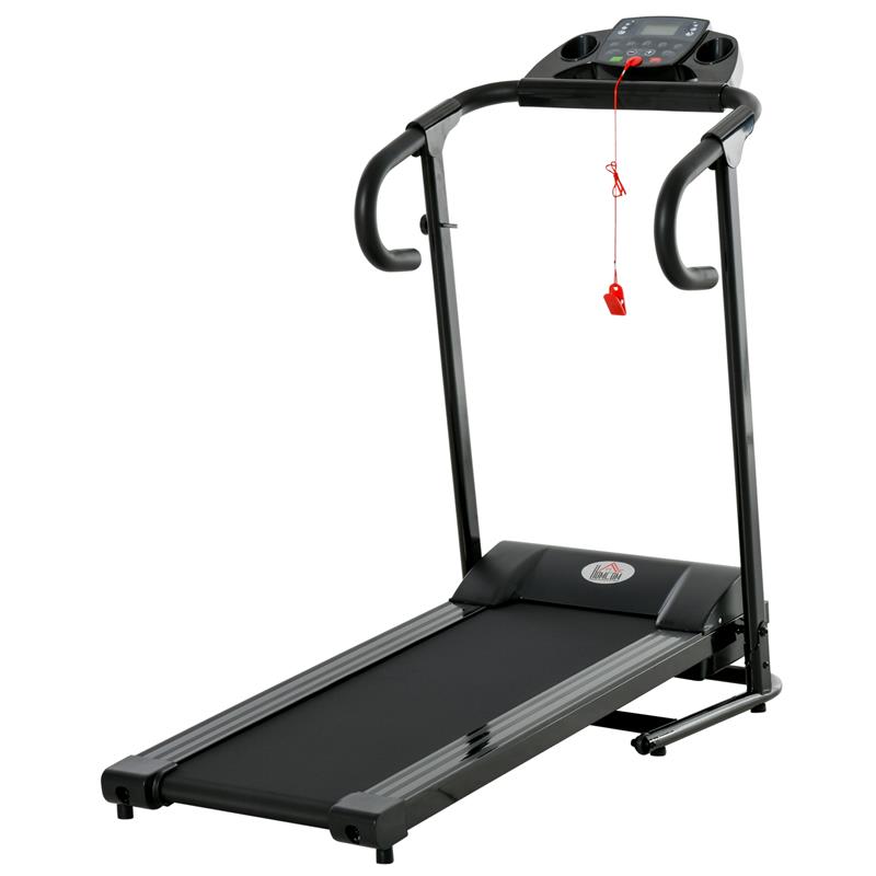 Image of TAPIS ROULANT ELETTRICO PIEGHEVOLE SALVASPAZIO, TAPIS ROULANT PROFESSIONALE CON DISPLAY LCD, VELOCITÀ 0.8-10KM/H E 12 PROGRAMMI, POTENZA 500W, PER CASA E UFFICIO, NERO