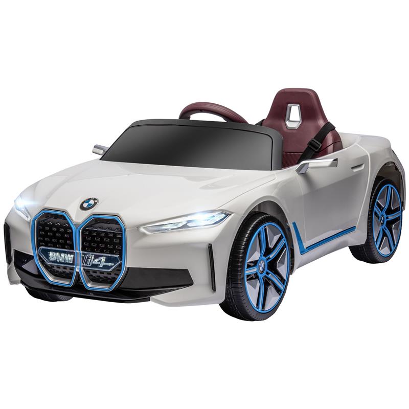 Image of MACCHINA ELETTRICA PER BAMBINI 3-6 ANNI CON LICENZA BMW CON TELECOMANDO, CLACSON E FARI, 115X67X45 CM, BIANCA