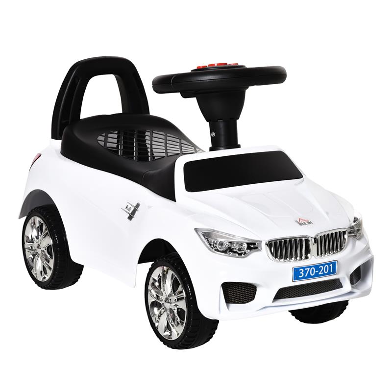Image of MACCHININA PER BAMBINI CAVALCABILE CON VOLANTE, FARI E MUSICHE, ETÓ 18-36 MESI, BIANCO
