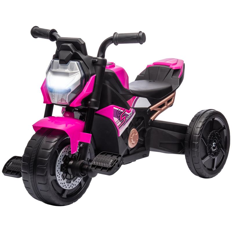 Image of TRICICLO ELETTRICO PER BAMBINI 18-36 MESI 3 IN 1 CON FARI, MUSICA E CLACSON, IN PP E ACCIAIO, 75X43X47 CM, ROSA