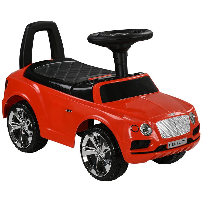 Image of MACCHINA CAVALCABILE A SPINTA PER BAMBINI 18-36 MESI CON LICENZA BENTLEY BENTAYGA, CLACSON E MUSICA, ROSSO