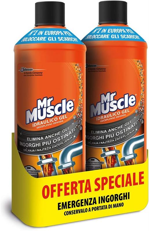 SET 12 MR MUSCOLO DISGORGANTE IDRAULICO IN GEL FORMATO 1LT