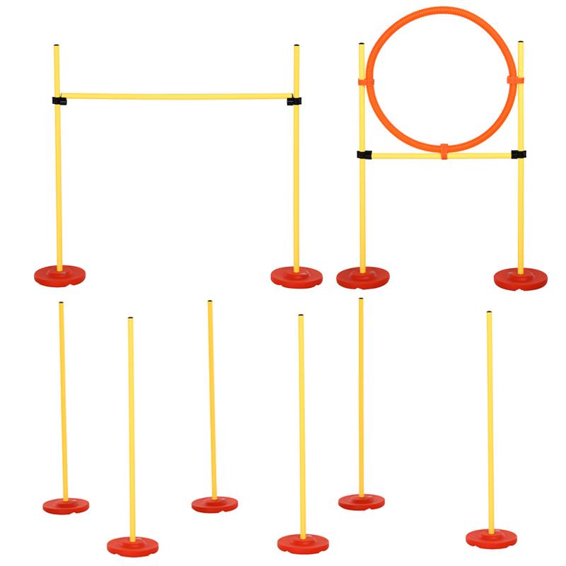 Image of SET AGILITY DOG CON PALETTI ED ANELLO REGOLABILE PER ADDESTRAMENTO CANI