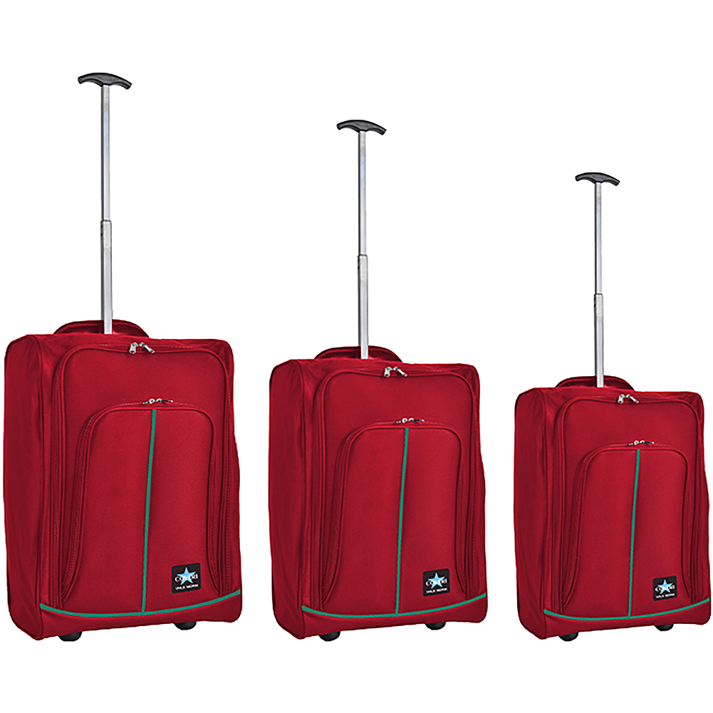 Image of Set 3 Valigie Morbide Trolley da Viaggio Bordeaux Bagaglio a Mano 50-55-60 cm