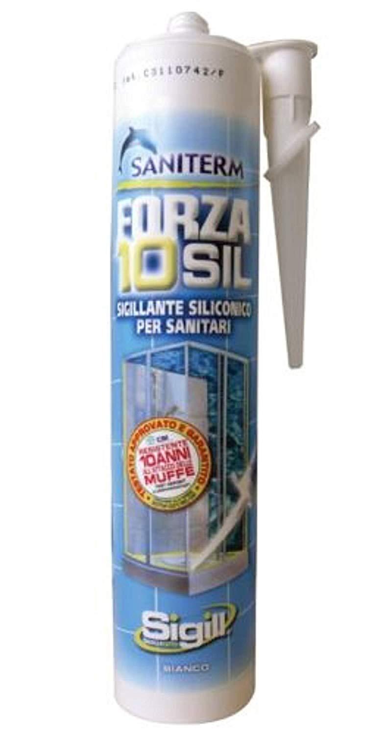 SILICONE TRASPARENTE ANTIMUFFA PER BAGNI FORZA 10 CERTIFICATO  X 10 ANNI ML 280