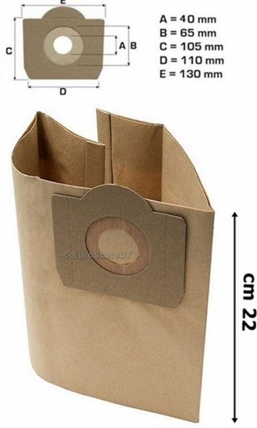 5 SACCHETTI ASPIRAPOLVERE BIDONE DELTA SPIRE / TREVI / ELECTROLUX / ALDI RW 15