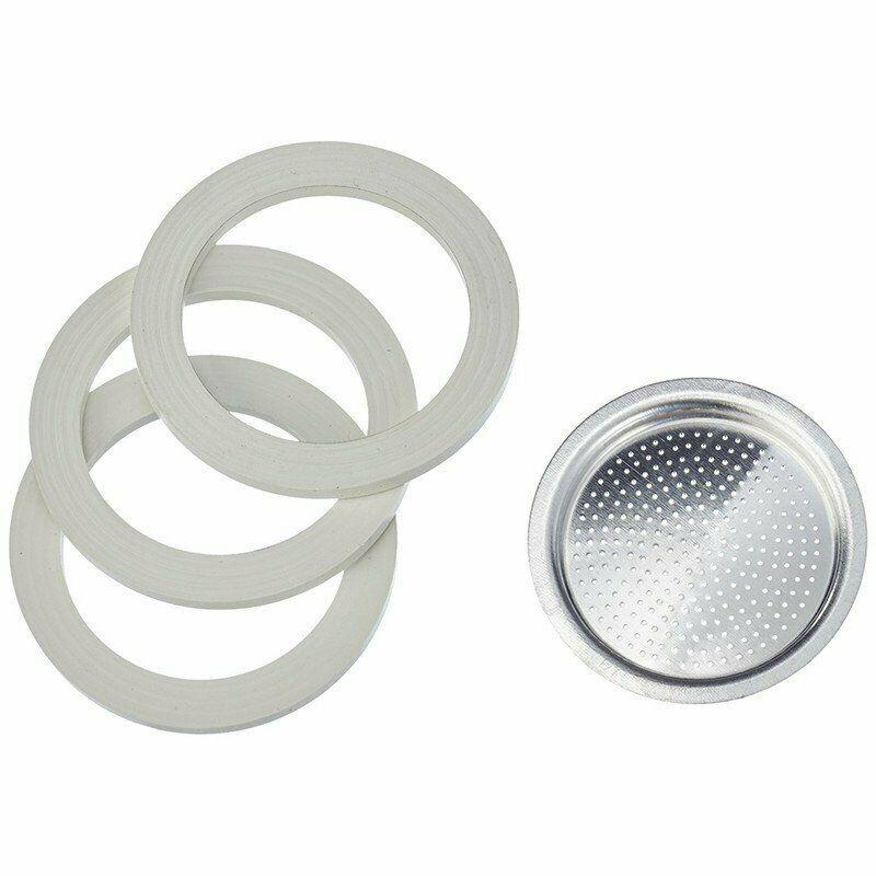 ALICIA DE LONGHI 6 TAZZE 3 GUARNIZIONI + 1 FILTRO EMK6 NO ORIGINALE-PC 119+137