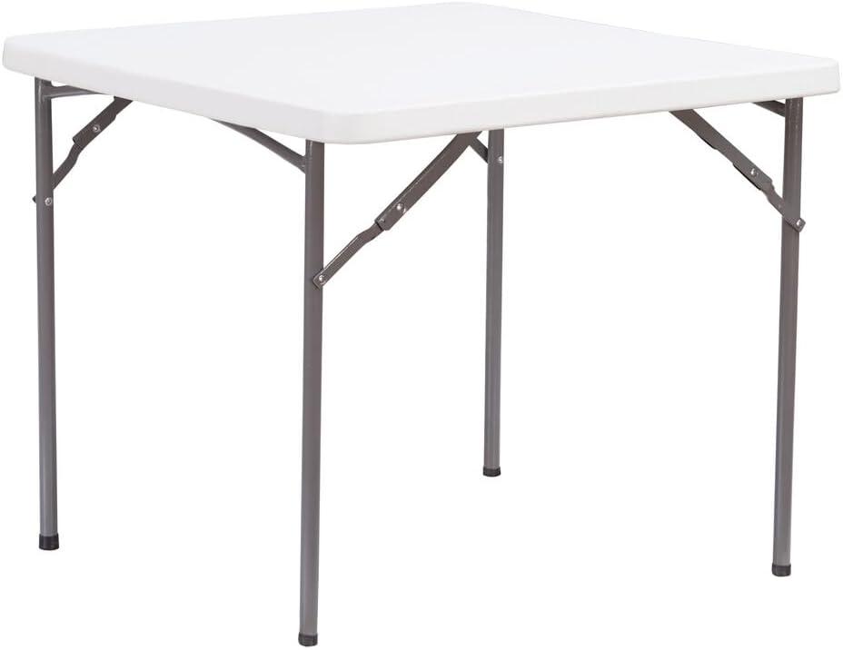 Tavolo Quadrato Pieghevole Catering Bianco 86X86 H.74