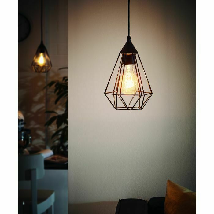 Lampada a Sospensione Lampadario Vintage Illuminazione Interno E27 Tarbes EGLO - Foto 5 di 5
