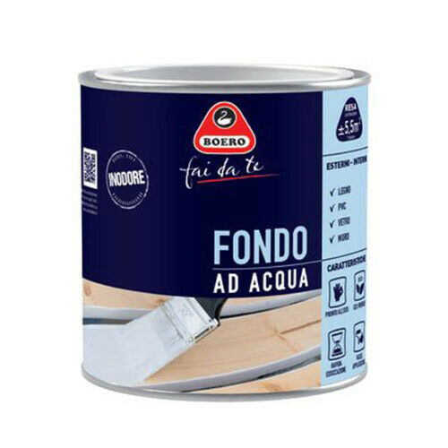 Image of Fondo ad Acqua per Smalti Legno Pittura Acrilica Preparazione Bianco 732 Boero Formato: 2 Lt