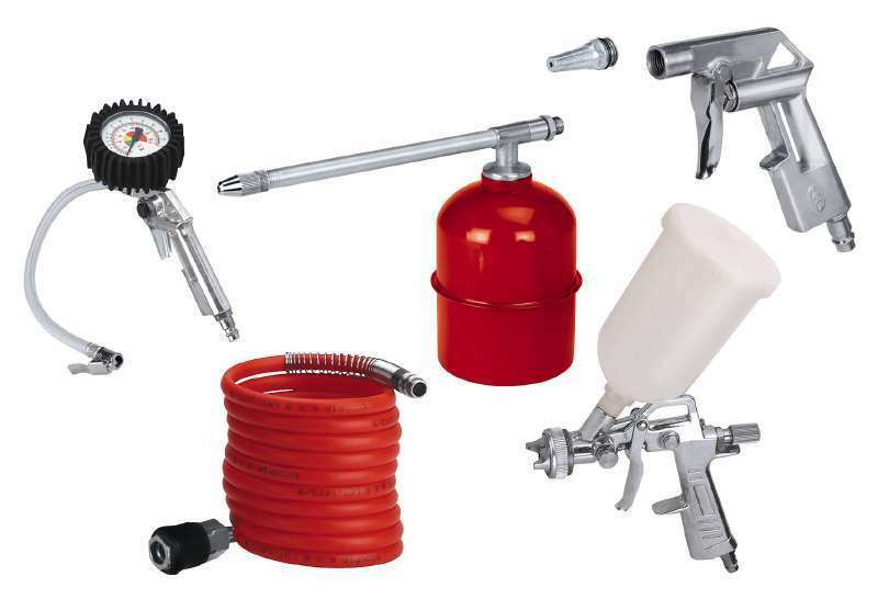 Image of Accessori compressore aria compressa Einhell pistola spruzzo aerografo manometro