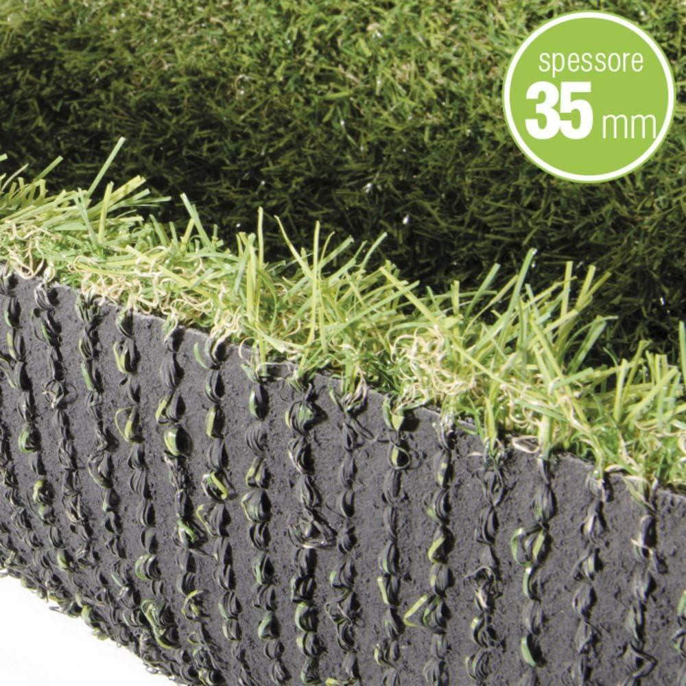 Erba Sintetica Alta 35 mm per Giardini Prato Artificiale Formato: 2 x 20 Mt