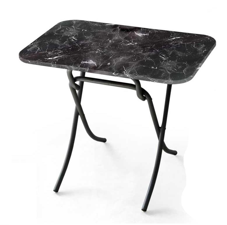 MUMBAI TAVOLO PIEGHEVOLE EFFETTO MARMO 110 X 70 X 75 CM NERO USATO COME NUOVO