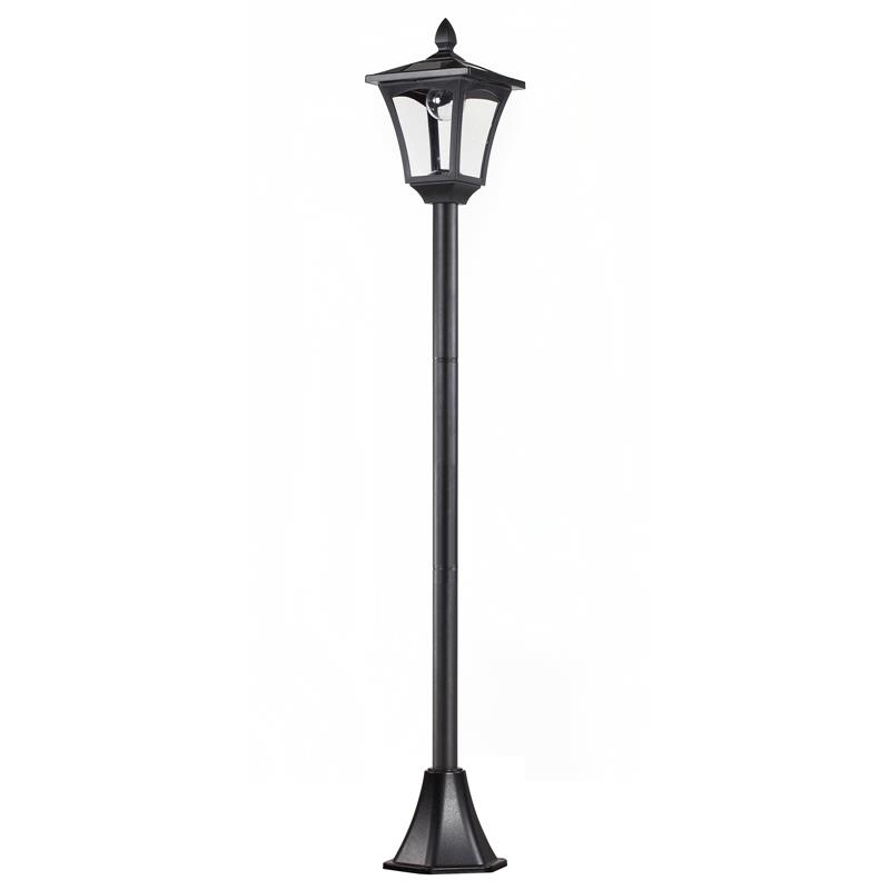LAMPIONE DA GIARDINO CON LED A PANNELLI SOLARI 160 CM COLORE NERO
