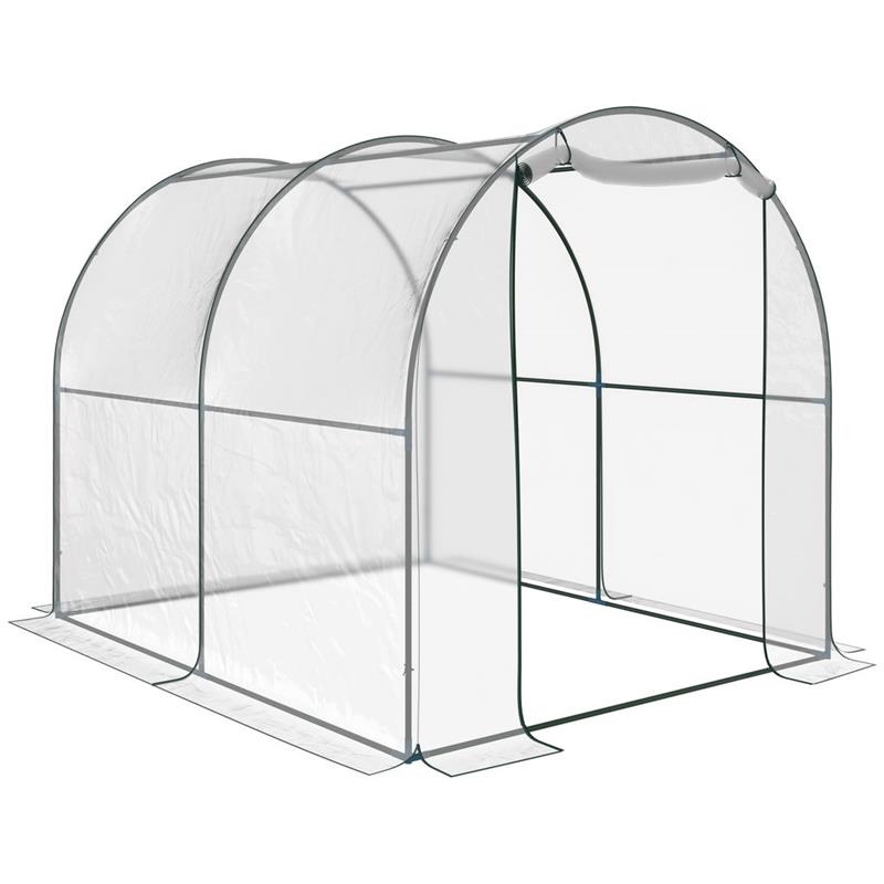 Image of SERRA DA GIARDINO A TUNNEL CON COPERTURA IN PVC 250 X 200 X 200 CM TRASPARENTE